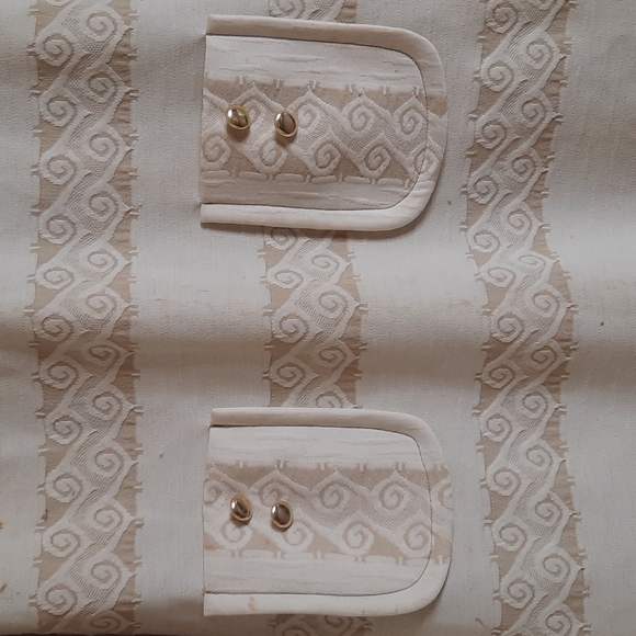 Cream Vintage 1960's 1970's  dress with under shirt to match sm/med - Picture 3 of 9